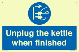 Unplug the kettle when finished